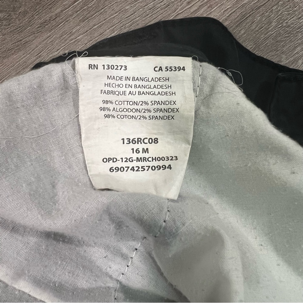 Riders by Lee Curvier Casual Dress Work Black Pants Size 16 M Chino Trousers - Picture 3 of 10